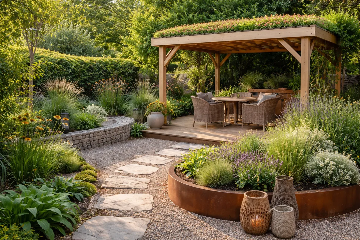 Comment décorer un jardin en utilisant des matériaux durables