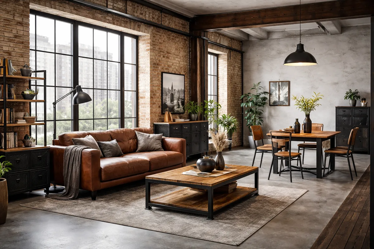 Comment transformer une pièce en intérieur industriel avec des meubles adaptés